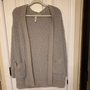 Gray Popcorn sweater large